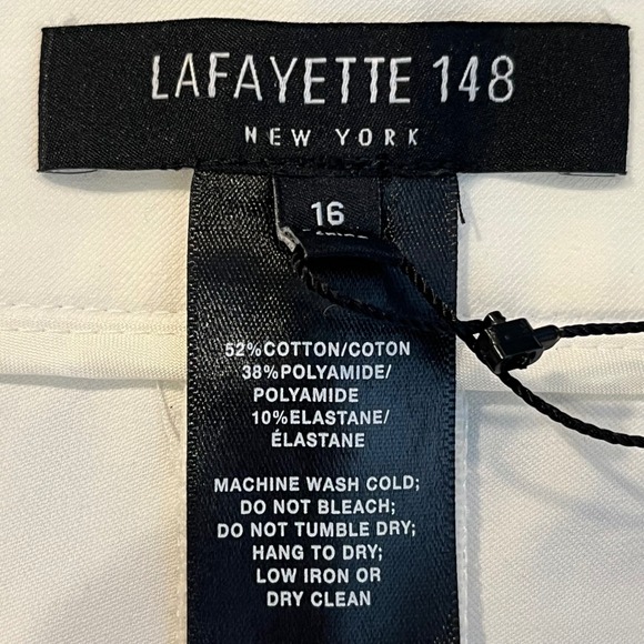 LAFAYETTE 148 NEW YORK Plus Size 16 NEW White Tailored Bermuda Shorts - Picture 6 of 8